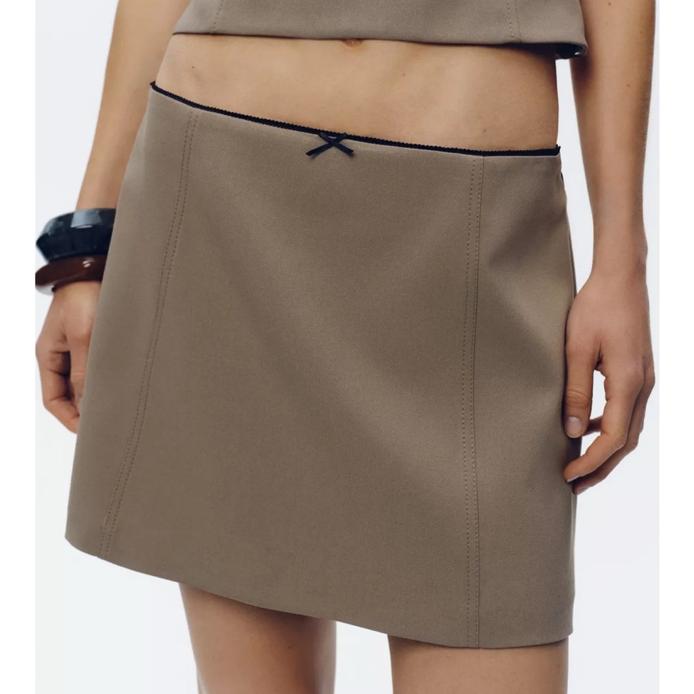 Zara lace trim mini skirt